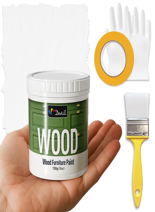 DWIL Matte Finish Furniture Paint - 5 Oz All-in-One Kit for Cabinets, Doors, Tables, and Dressers Refinishing - Water-Based, Non-Toxic & Odorless, Easy to Apply(White) - Image 1